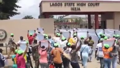 "No Justice, No Peace": Ajiran Protesters, CCRP Rally at Lagos High Court